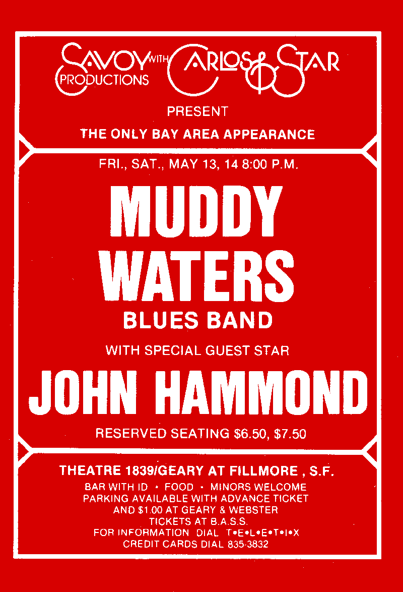 Muddy Water and John Hammond poster