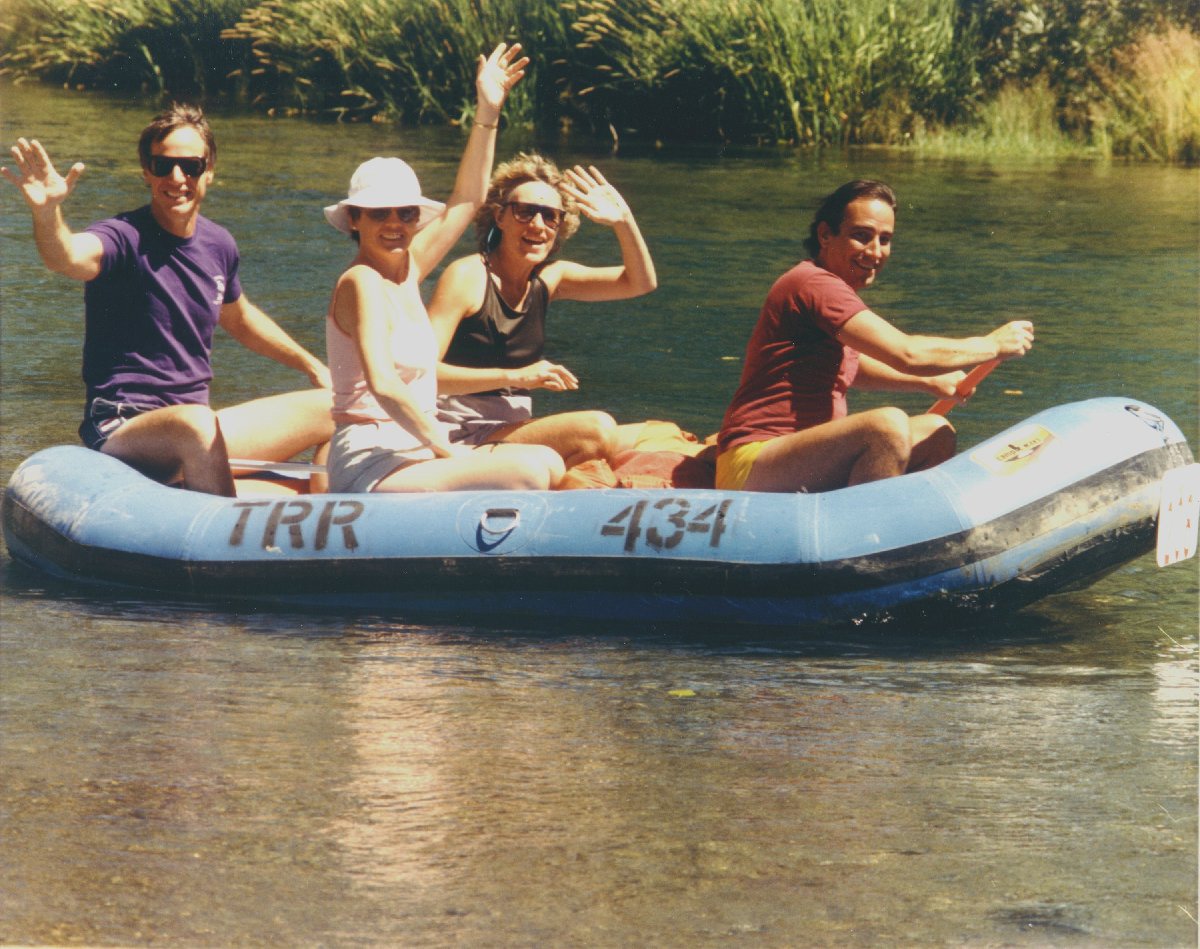Michael, Sally, Star, & Carlos on the Truckee River